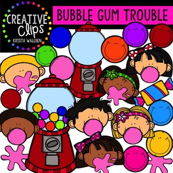 Preview of Bubble Gum Trouble {Creative Clips Digital Clipart}