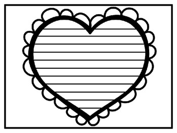 Bubble Heart Writing Template by WonderfulWorksheets123 TPT