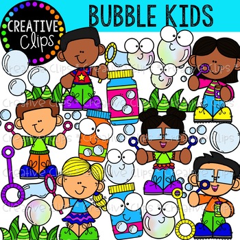 Preview of Bubble Kids {Creative Clips Clipart}