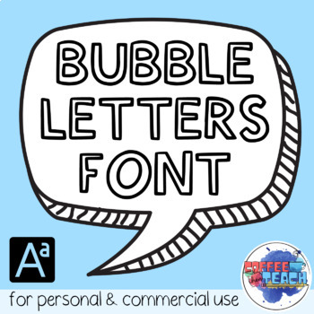 Preview of Bubble Letter Font | Back to School | Fun Fonts