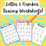 Bubble Letter/Number Tracing Worksheets