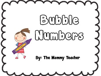 bubble letters numbers 1