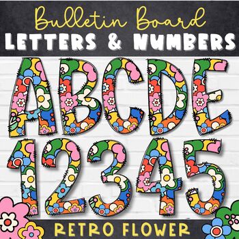 Preview of Bubble Letters Alphabet | Printable Bulletin Board Letters | Numbers