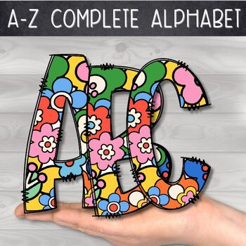 alphabet and numbers in bubble letters