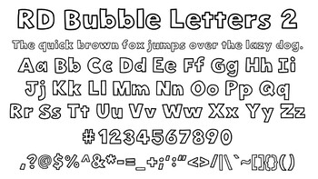 Bubble Letters Font By Rebecca S Doodles Teachers Pay Teachers