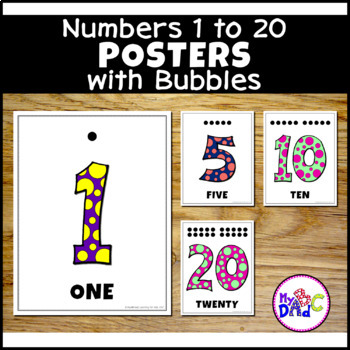 Bubble Numbers 1 to 20 BUNDLE by myABCdad Learning for Kids | TpT