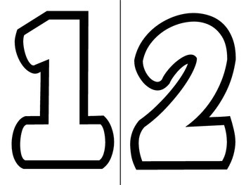 number and letter font bubble
