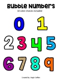 Bubble Numbers for Bulletin Boards