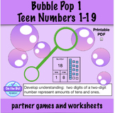 Bubble Pop 1:  Teen Numbers 10-19