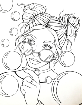Preview of Bubble Pop Coloring Page