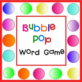 Preview of Bubble Pop Word Game SMARTBOARD