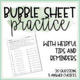 Bubble Sheet/Scantron Practice with Tips and Reminders