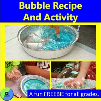 Preview of Bubble Solution Recipe And How To Touch A Bubble FREEBIE | Outdoor Fun