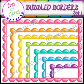 Preview of Borders / Frames: Bubbled Set 1