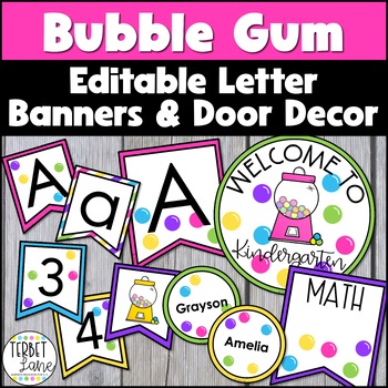 Bubblegum Letter Banner