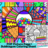 Bubblegum Coloring Page Bubblegum Theme Pop Art Coloring A