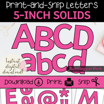 Pink letter beads for your classroom! Just print and cut. Put them