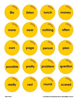 Bubblegum Sight Word Game: Set 4 - F&P Next 200 words by Megan Cramer