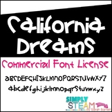 Bubbles Font California Dreams Commercial License