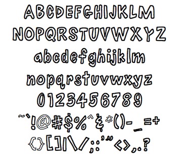 bubble letters font microsoft word