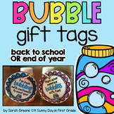 Bubble Gift Tag Freebie for Back to School & End of Year