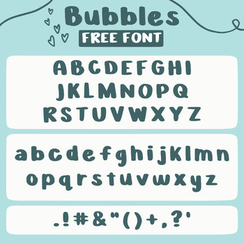 Preview of Bubbles Handwritten - FREE Font