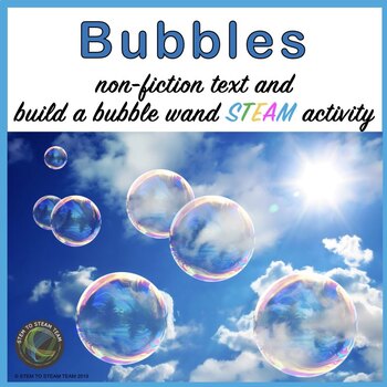 Preview of Bubbles Nonfiction Text and STEM Challenge for Primary Grades