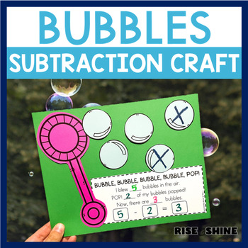 Preview of Bubbles Subtraction Spring Math Craft