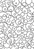 Bubbles and dots abstract coloring sheet