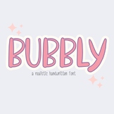 Bubbly | a fun handwritten font
