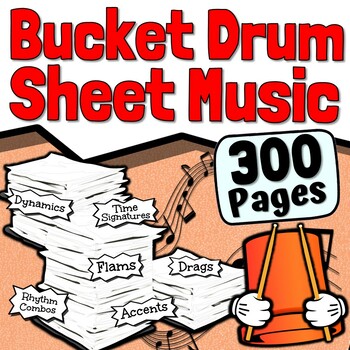 Bucket Drum Partituri | 300 de bucățiBucket Drum Partituri | 300 de bucăți  