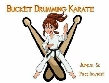 Preview of Bucket Drumming Karate (Google Slides Version) w Play Along Tracks!