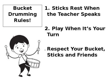 Preview of Bucket Drumming RULES Poster