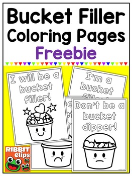 Preview of Bucket Filler Coloring Pages Freebie