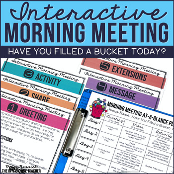 Preview of Bucket Filler Morning Meeting Slides, Lesson Plans & Activities - Bucket Filling