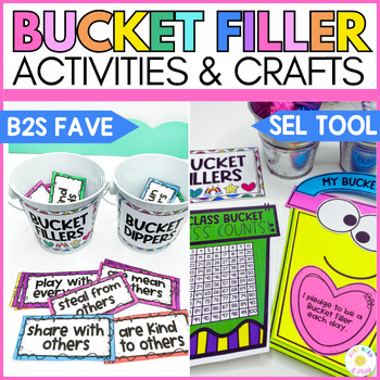 Preview of Bucket Filling Bucket Filler Activities, Worksheets, Craft, and Bulletin Board
