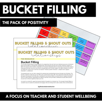 Preview of Bucket Filling and Shout Outs - PACK OF POSITIVITY (Wellbeing)