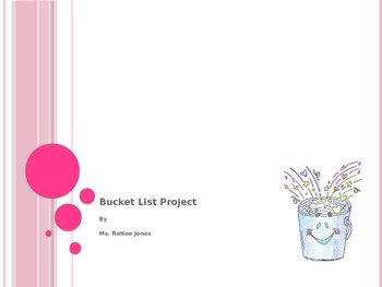 Preview of Bucket List Project Power Point