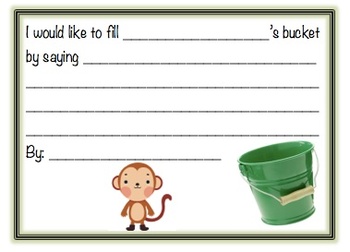 Preview of Bucket filler form - monkey theme