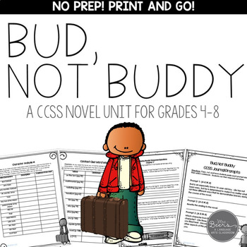 Preview of Bud, Not Buddy Novel Study Unit CCSS Standards-Based