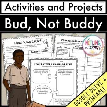 Preview of Bud, Not Buddy | Activities and Projects | Worksheets and Digital
