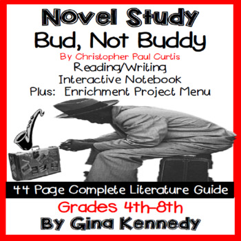 Preview of Bud, Not Buddy Novel Study & Enrichment Project Menu; Digital Option