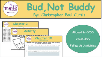 Preview of Bud, Not Buddy Complete Novel Plans (Google Slides)