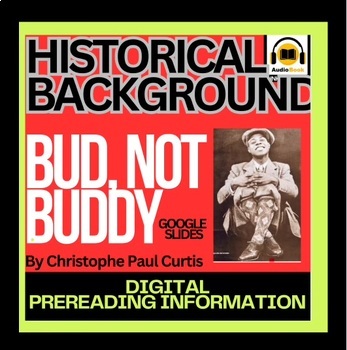 Preview of Bud, Not Buddy Google Slide Historical Background Introduction, Photos, Music
