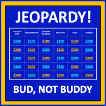 Preview of Bud, Not Buddy Jeopardy - an interactive ELA game