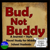Bud Not Buddy Journal Style Novel Study with EASEL feature