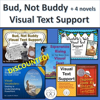Preview of Bud, Not Buddy Novel Study and 4 More Novel Study Units