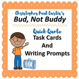 Bud, Not Buddy Quick Quote Task Cards and Writing Prompts