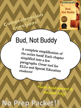 Preview of Bud, Not Buddy Simplified Novel