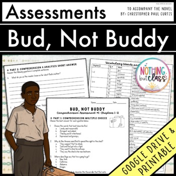 Preview of Bud, Not Buddy - Tests | Quizzes | Assessments